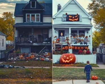 Boy Decks Out An Old Lady’s House For Halloween To Make Her Feel Like The Holiday Is Worth Celebrating. Check the first comment ⤵️