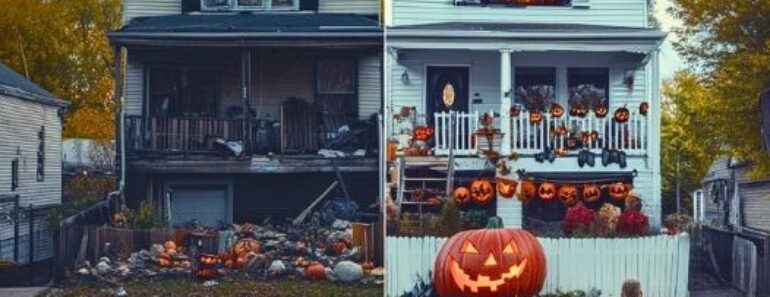 Boy Decks Out An Old Lady’s House For Halloween To Make Her Feel Like The Holiday Is Worth Celebrating. Check the first comment ⤵️