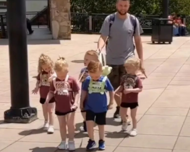 Dad gets massively shamed for putting leashes on his 5-year-old quintuplets